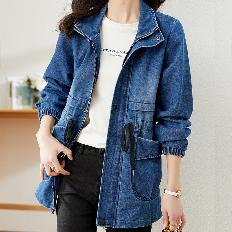 Damska kurtka jeansowa w stylu urban casual