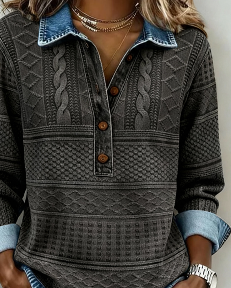Beata | Sweter Denim Knit Classic