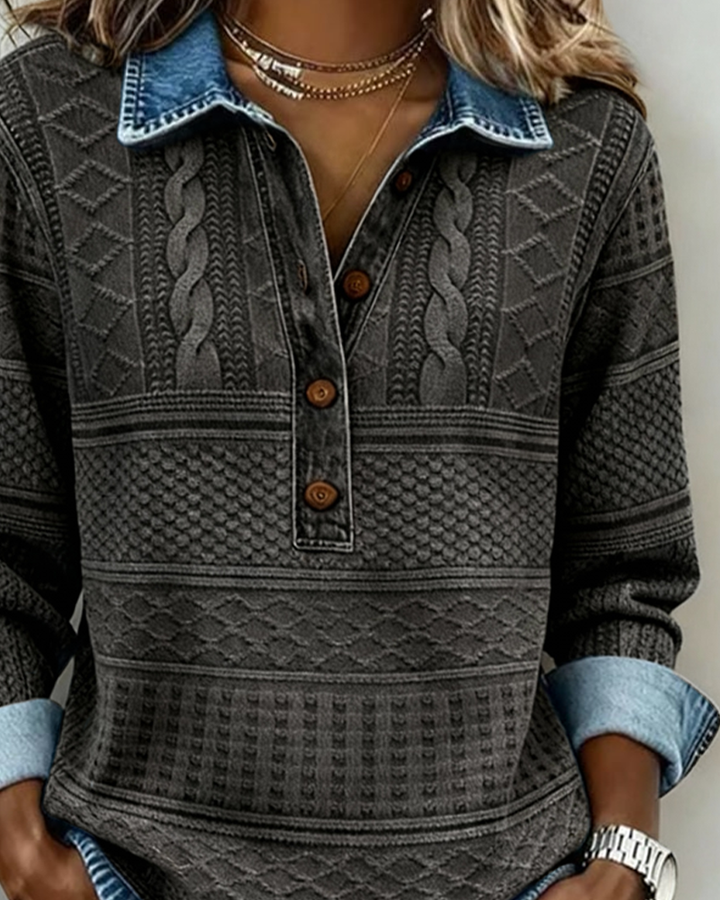 Beata | Sweter Denim Knit Classic
