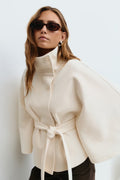 Karolina | Elegancka Peleryna Damska z Paskiem