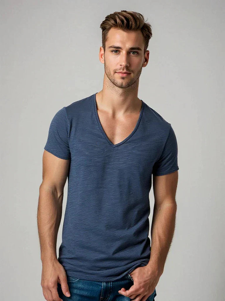 Noah T-shirt męski z dekoltem V