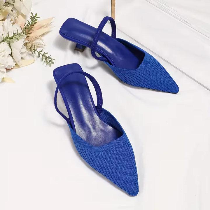 Ewa | brązowe czółenka slingback