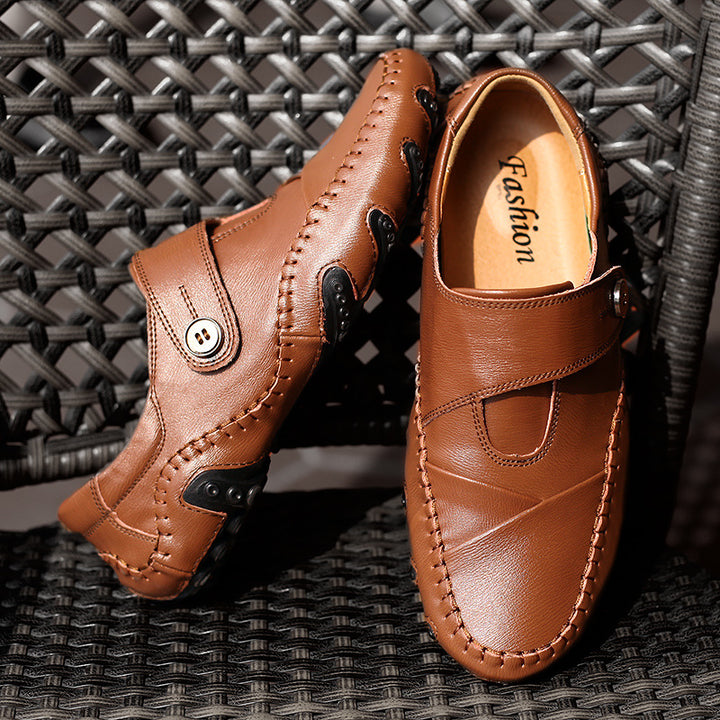 Męskie buty casual na sznurowanie, czarne lub brązowe