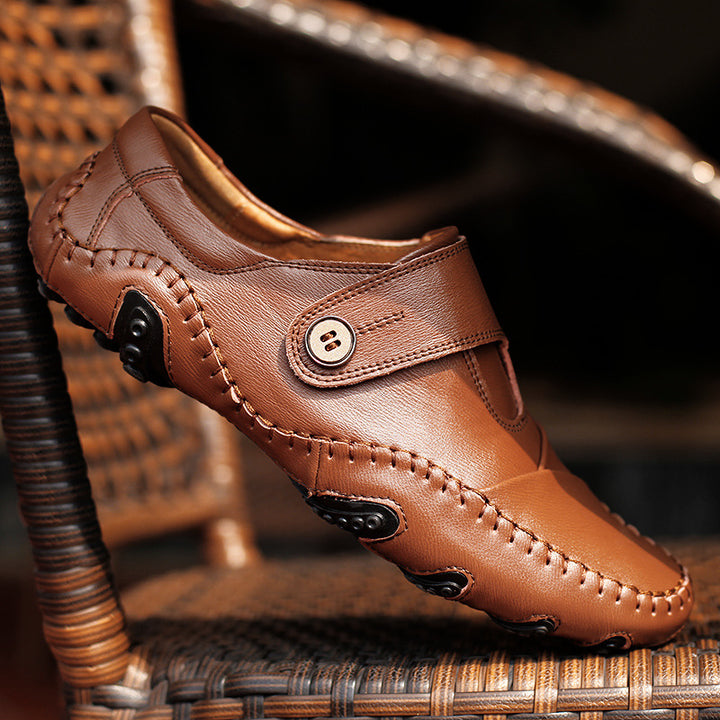 Męskie buty casual na sznurowanie, czarne lub brązowe