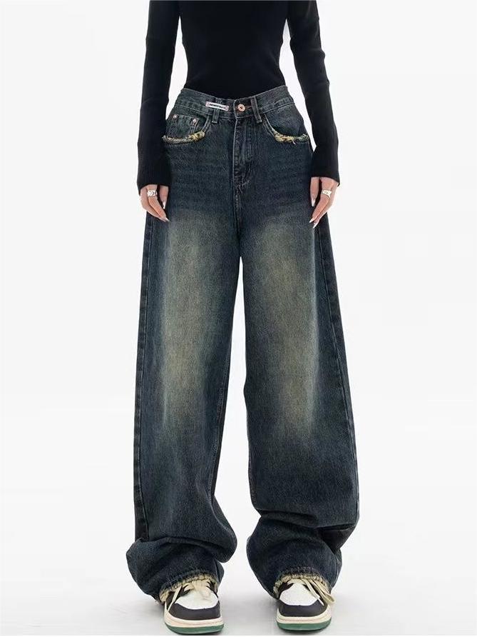 Dominika | Damskie boyfriend jeans vintage wash