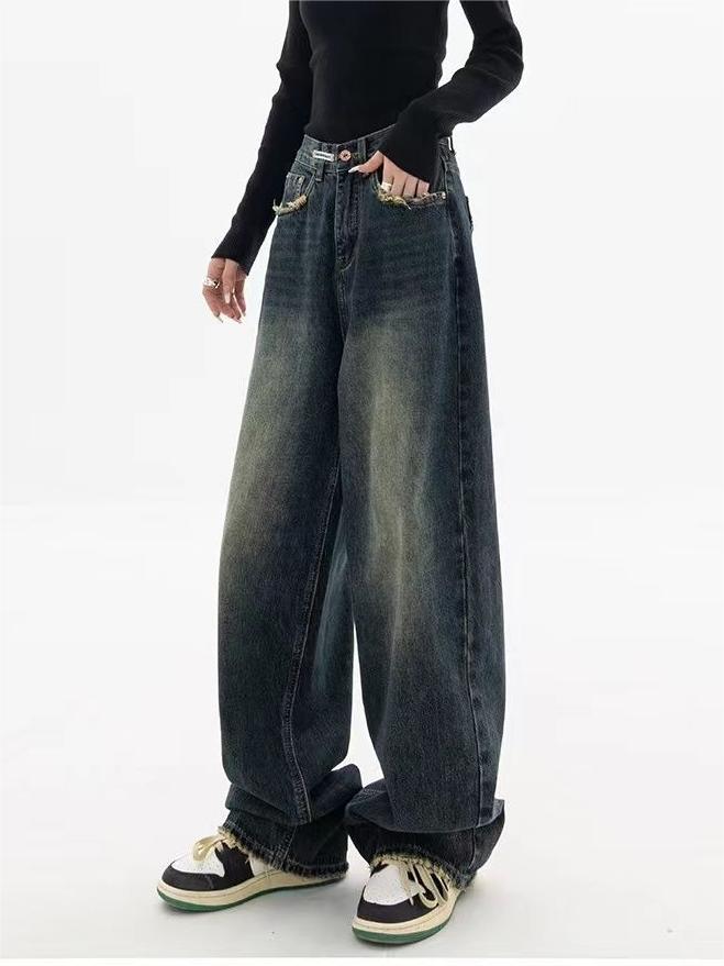 Dominika | Damskie boyfriend jeans vintage wash