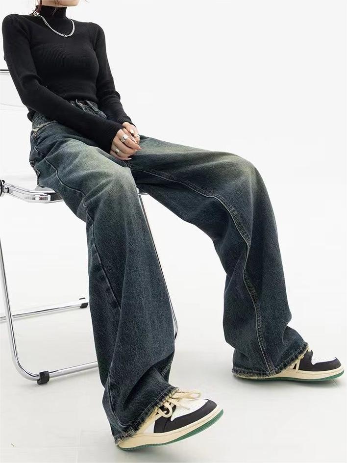 Dominika | Damskie boyfriend jeans vintage wash