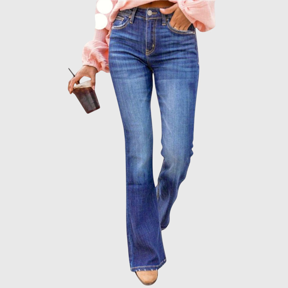 Danusia | Jeansy bootcut damskie z wysokim stanem