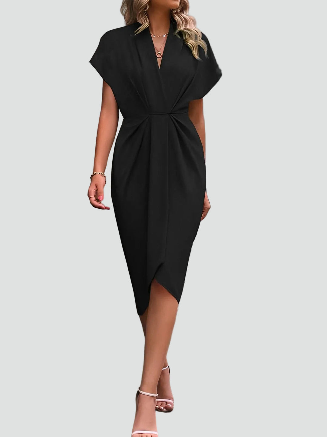 Milena | Elegancka Sukienka Kopertowa Midi