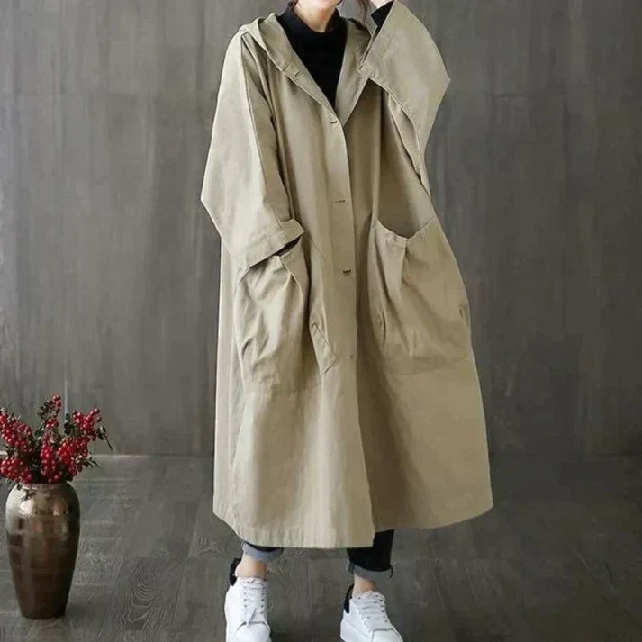 Wanda | Klasyczny damski trench oversize z paskiem