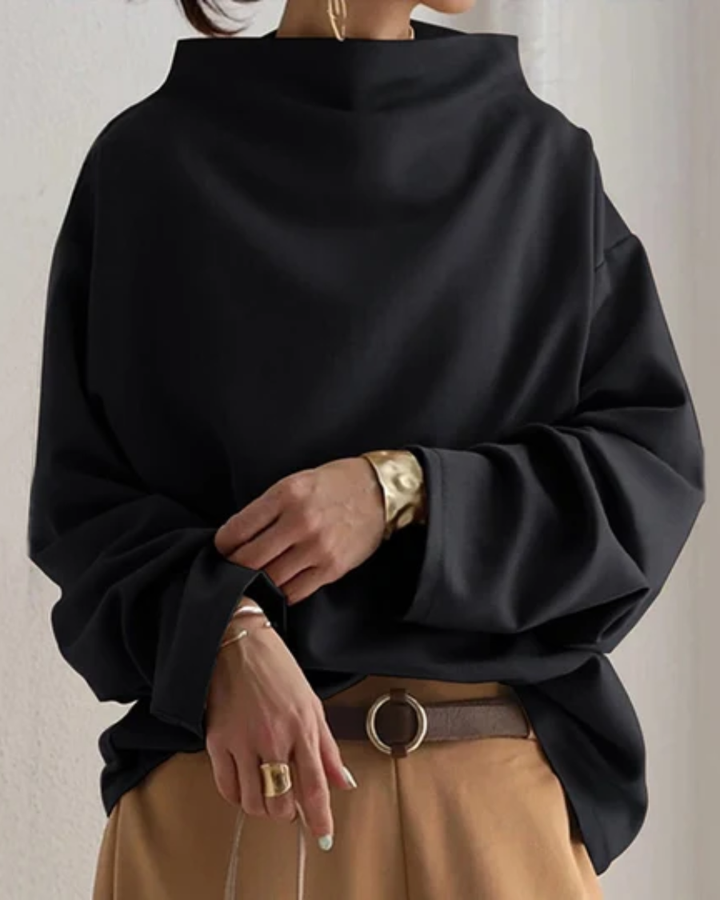 Ilza | Bluza oversize ze stójką damska