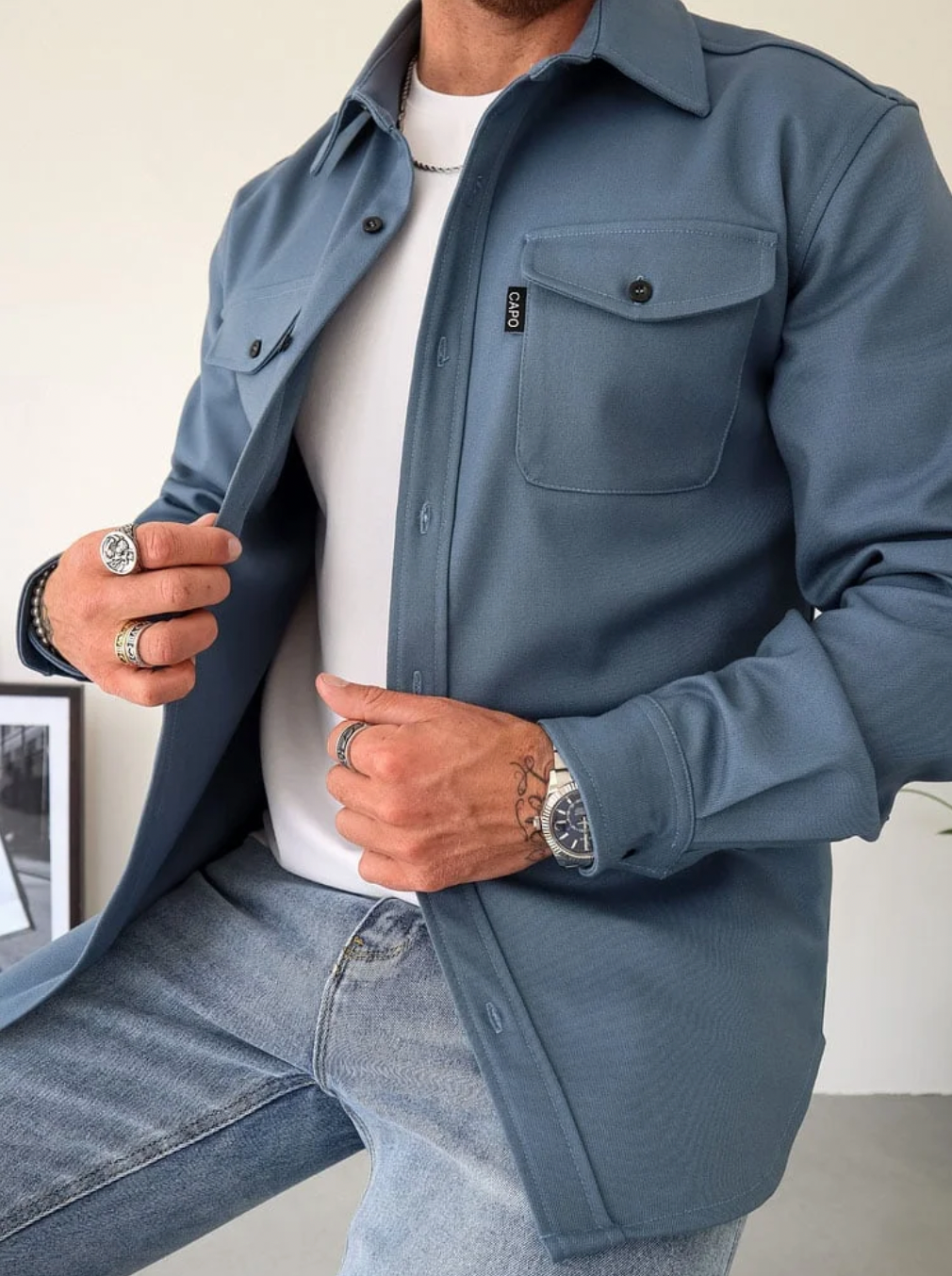 Oskar | Koszula Kurtka Męska Overshirt