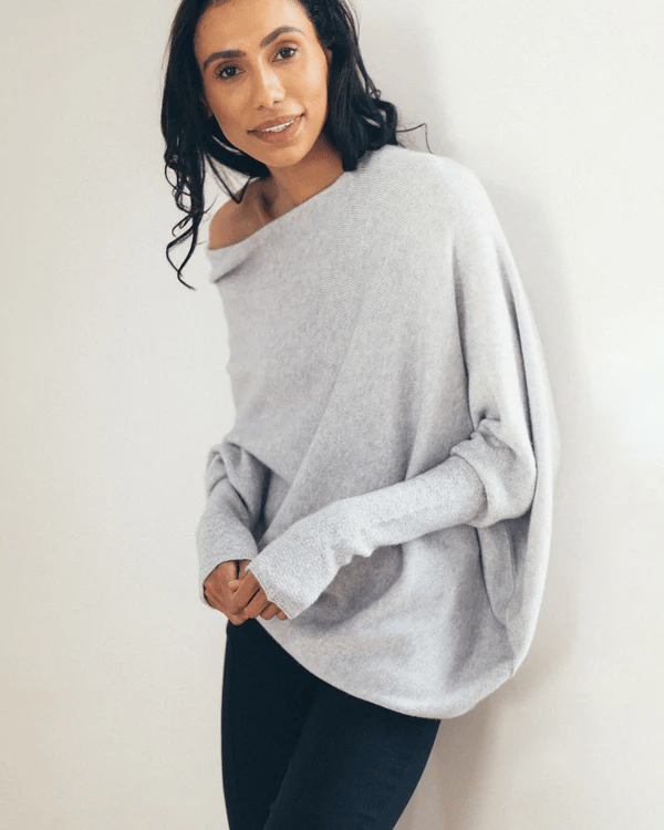 Tamara | Damski asymetryczny sweter cashmere
