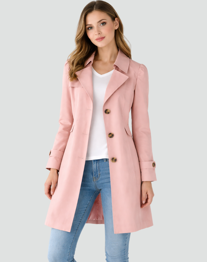 Emilia | Lekki Trencz Damski Slim Fit