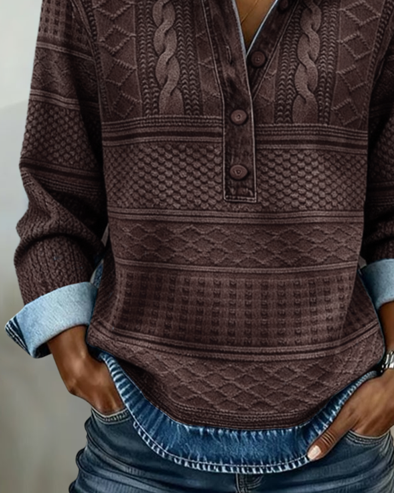 Beata | Sweter Denim Knit Classic