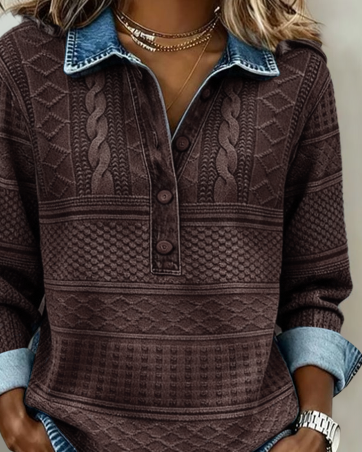 Beata | Sweter Denim Knit Classic