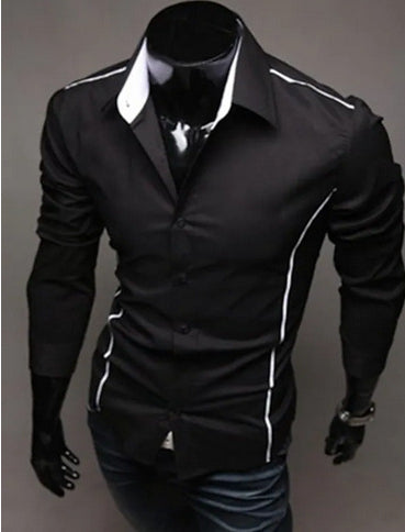 Męska koszula slim fit z długim rękawem