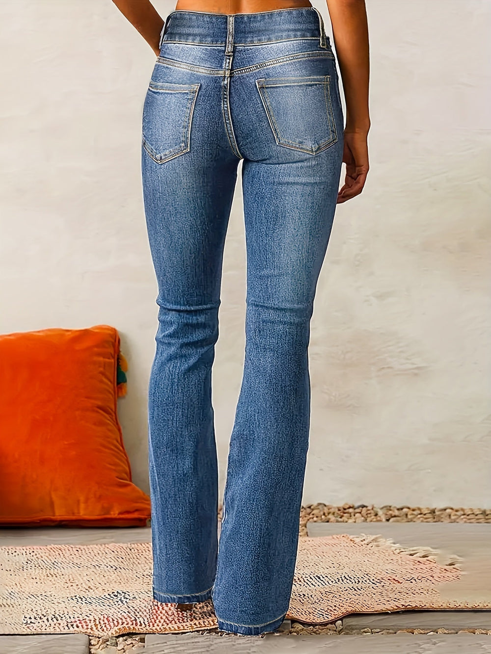 Idalia | Damskie jeansy flare high waist