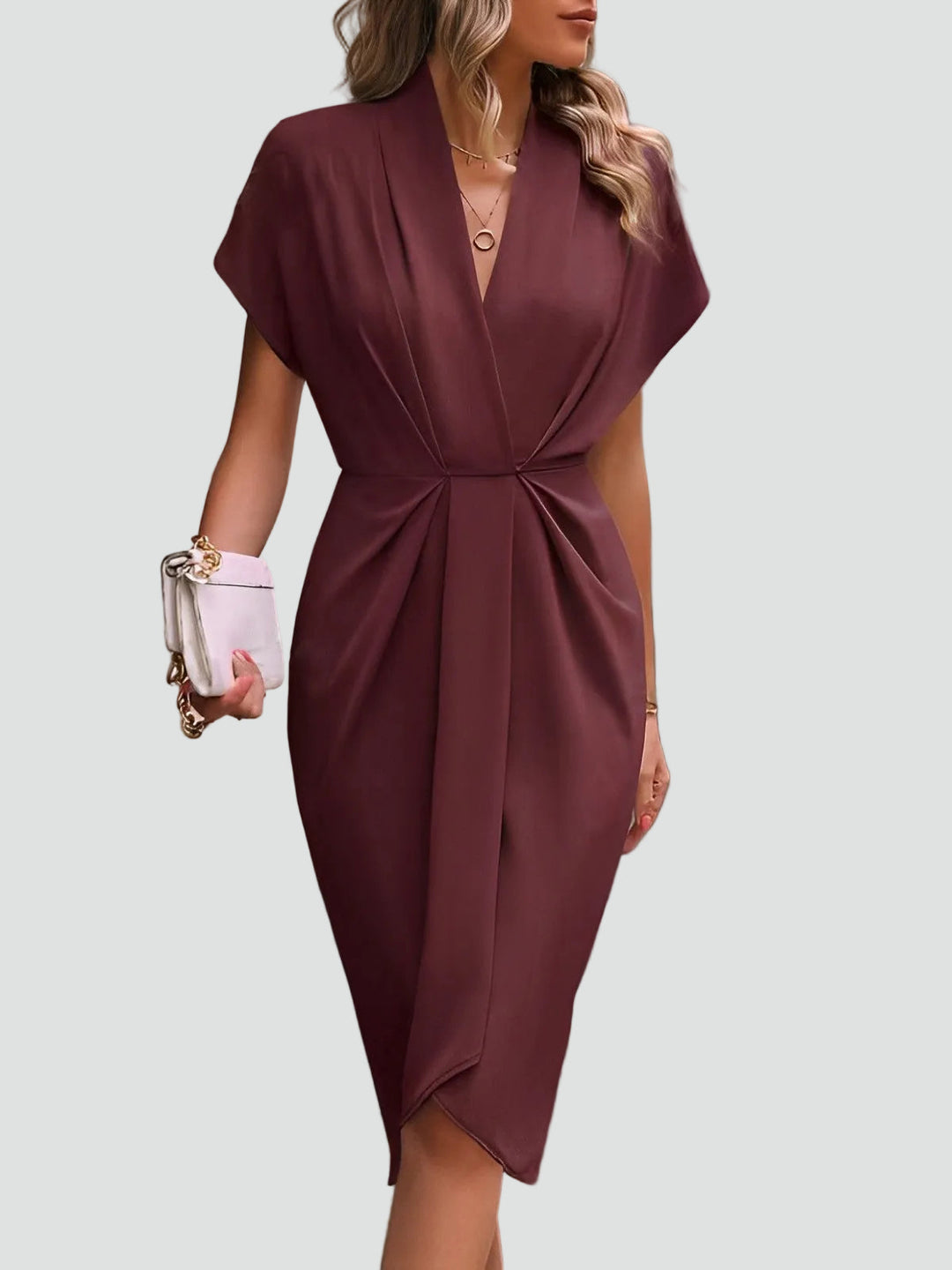 Milena | Elegancka Sukienka Kopertowa Midi