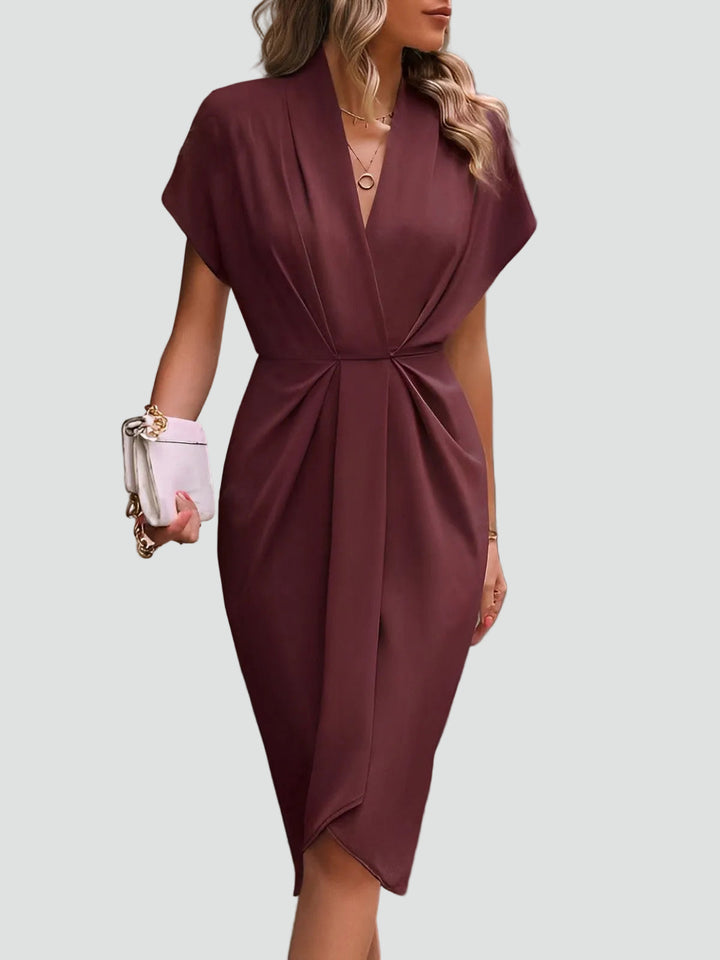 Milena | Elegancka Sukienka Kopertowa Midi