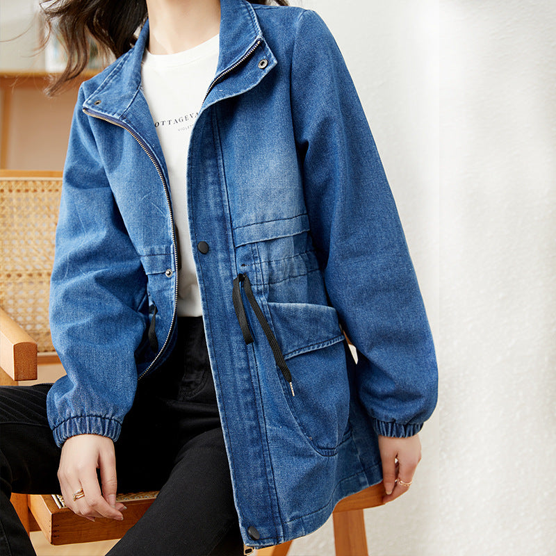 Damska kurtka jeansowa w stylu urban casual