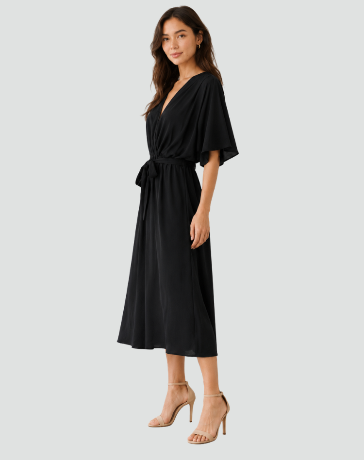 Zofia | Elegancka Sukienka Kopertowa Midi
