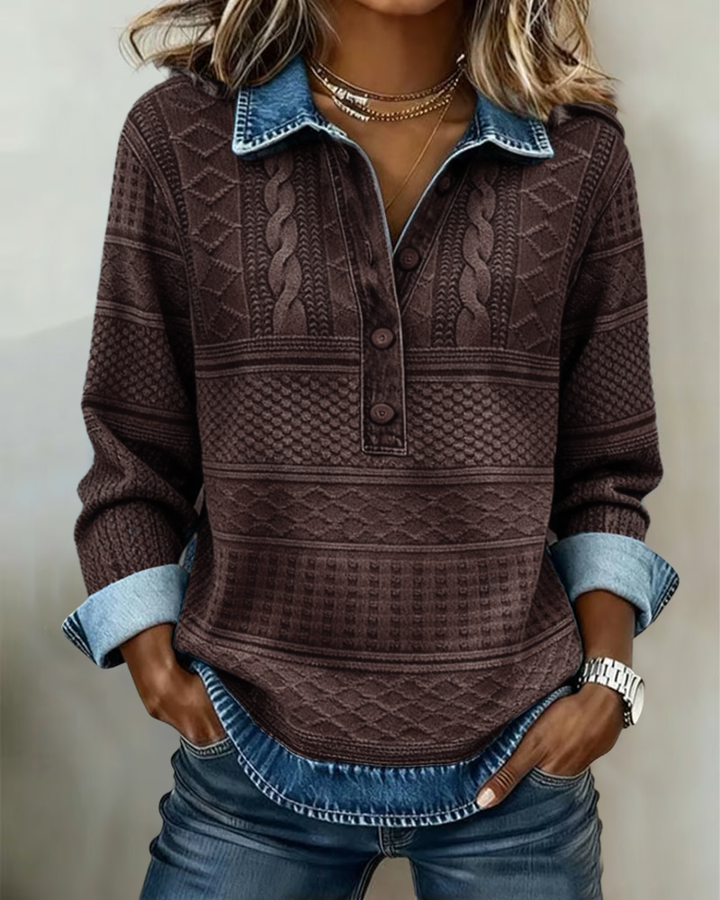 Beata | Sweter Denim Knit Classic