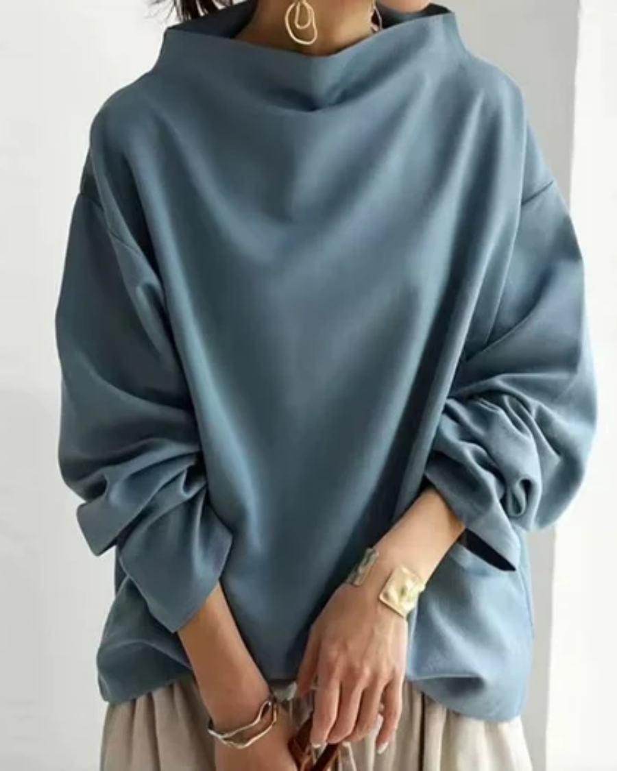 Ilza | Bluza oversize ze stójką damska