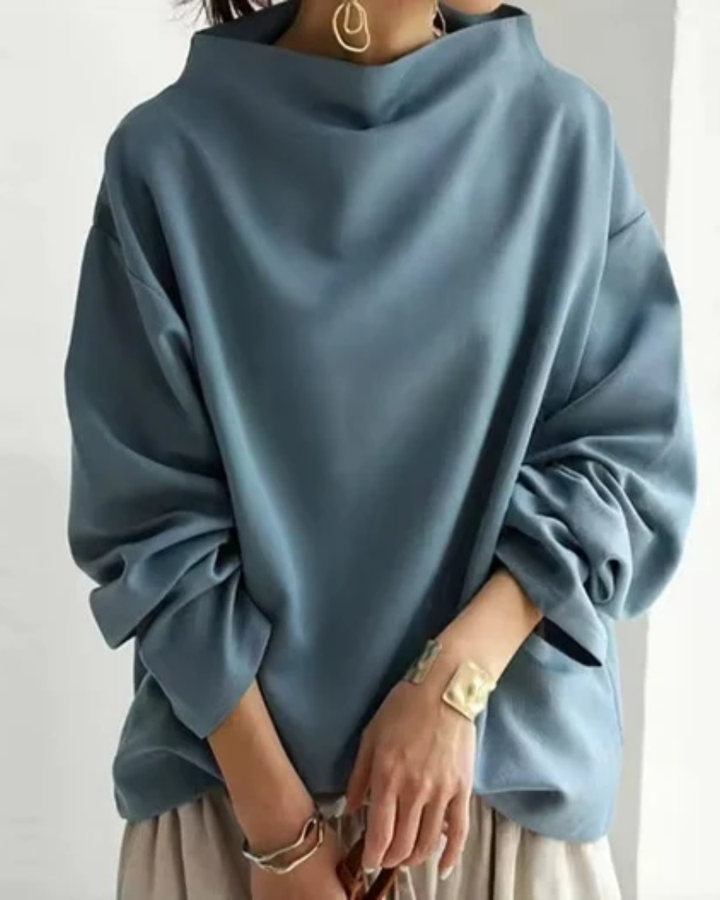 Ilza | Bluza oversize ze stójką damska