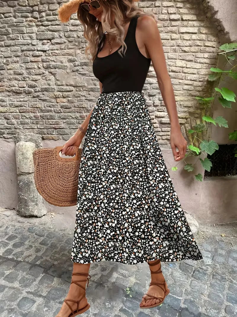 Patrycja sukienka maxi w kwiaty
