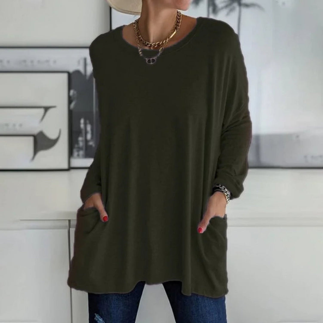 Rosamunda | Oversize damski sweter z kieszeniami