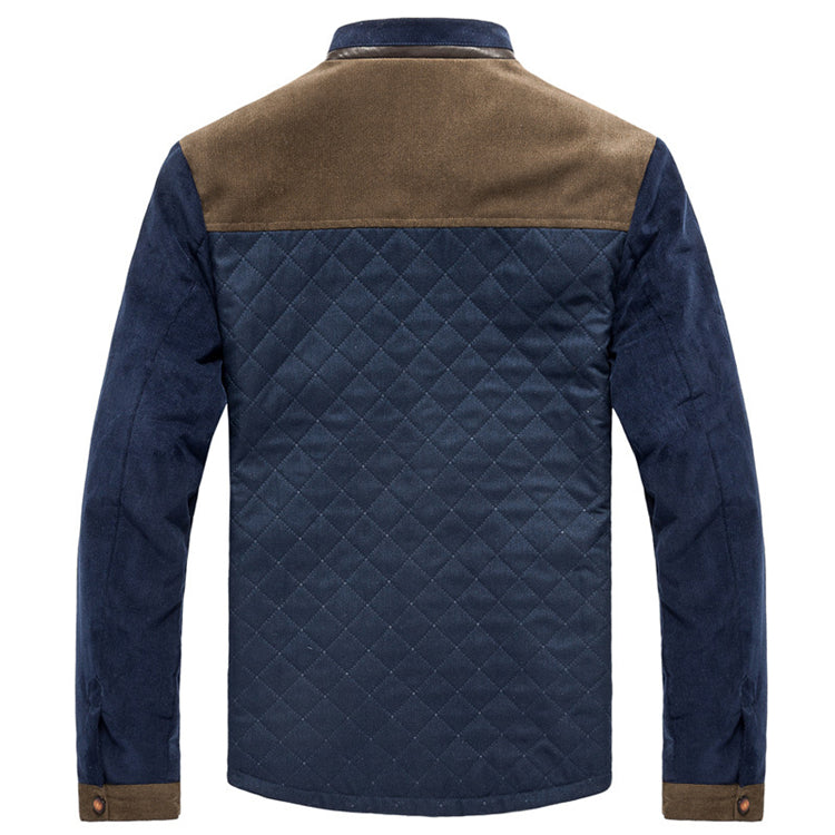 Męska kurtka przejściowa slim fit z wstawkami patchwork