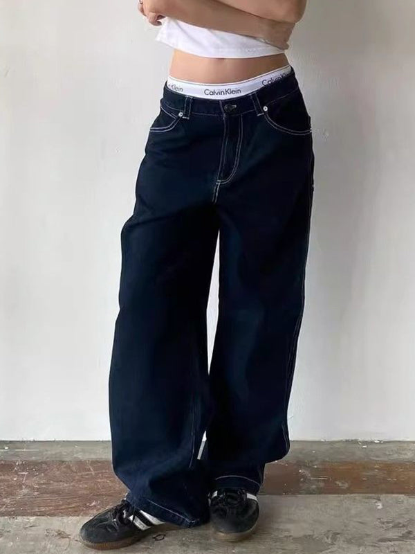Eliza | Damskie boyfriend jeans z haftem