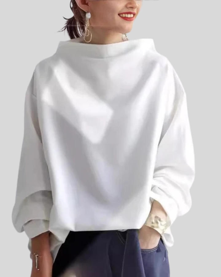 Ilza | Bluza oversize ze stójką damska