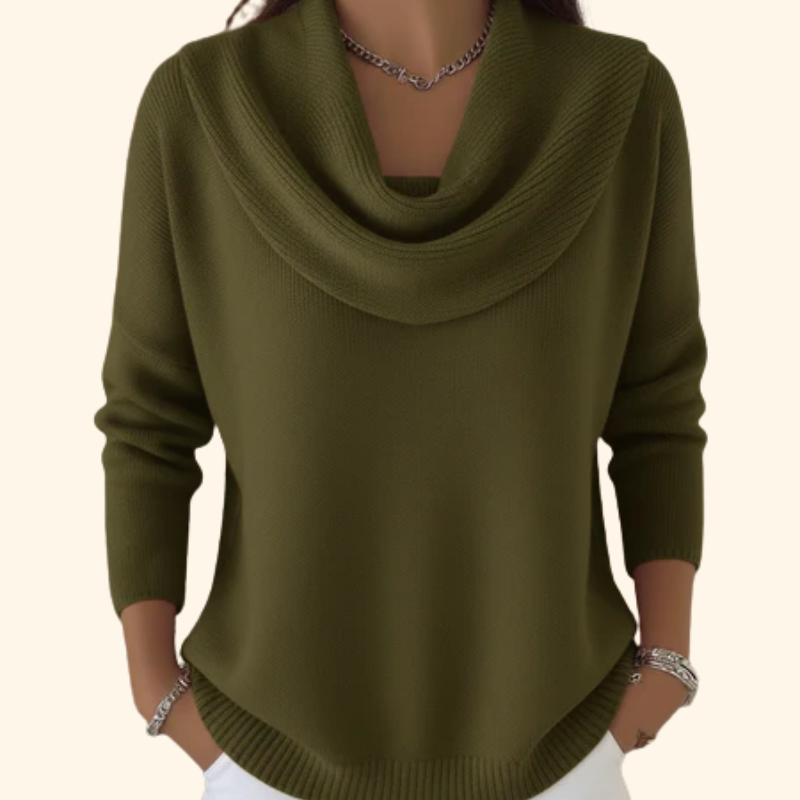 Damski sweter z golfem w jesiennym stylu
