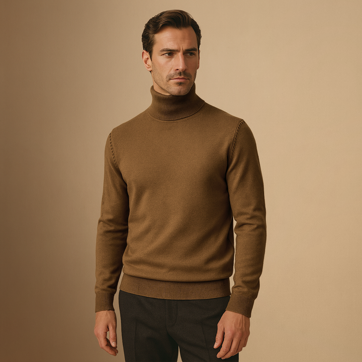 Seweryn | Męski golf soft turtleneck