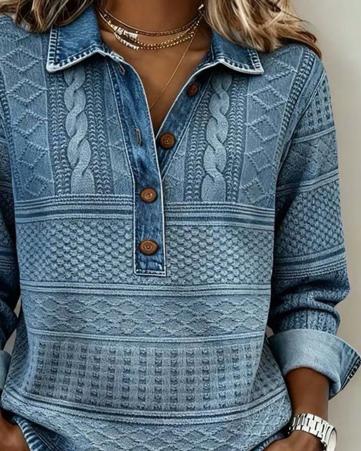 Beata | Sweter Denim Knit Classic