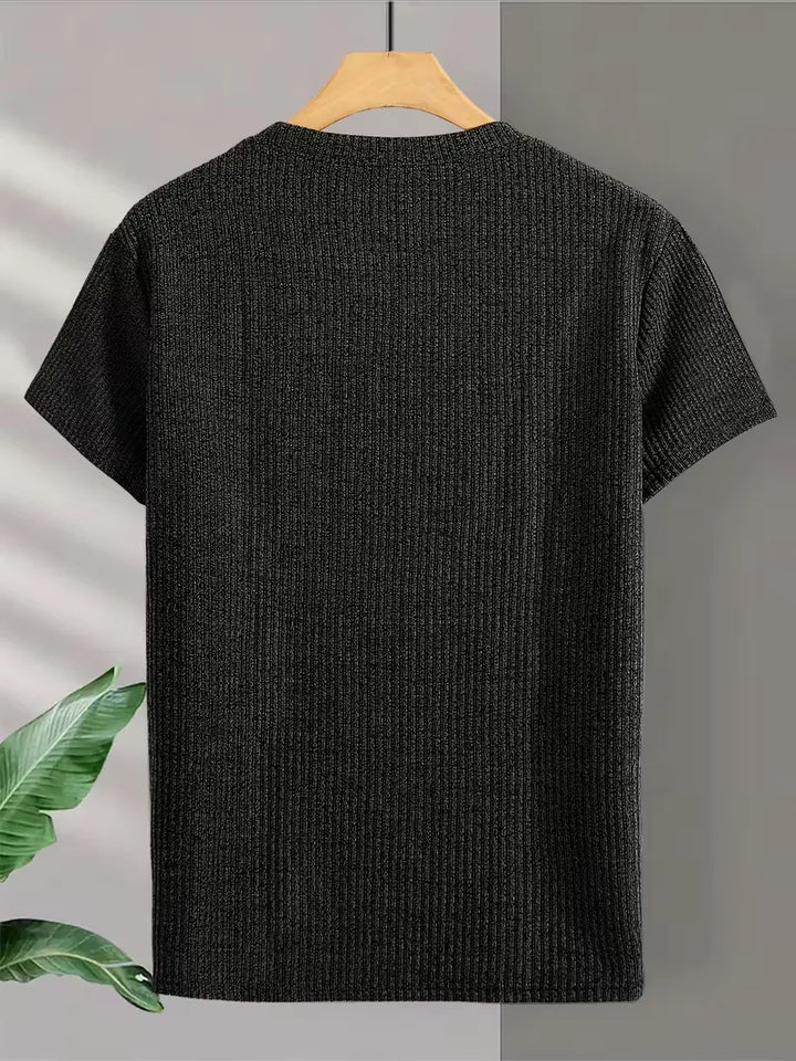 Alan | Męski T-Shirt z Fakturą Jacquard