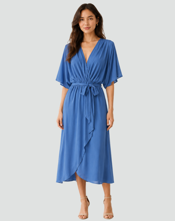 Zofia | Elegancka Sukienka Kopertowa Midi