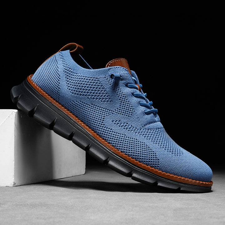 Błażej | Męskie oddychające sneakersy Blue-Black