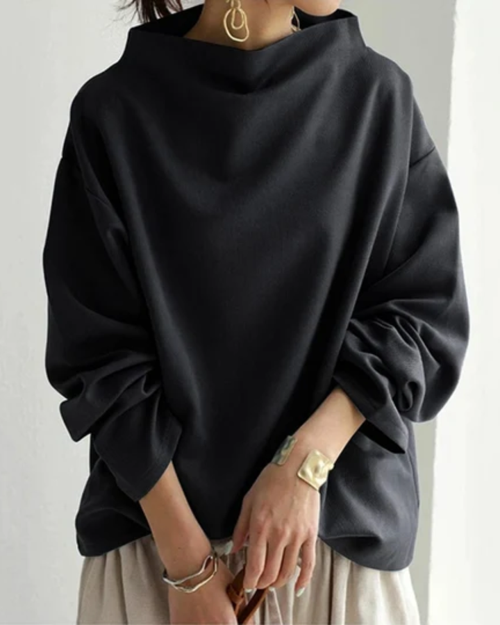 Ilza | Bluza oversize ze stójką damska