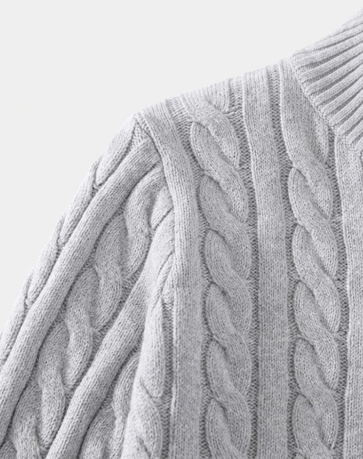 Norbert | Sweter Warkoczowy Half-Zip Heritage