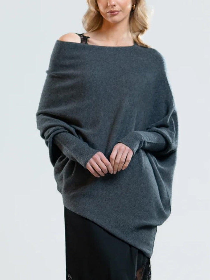 Tamara | Damski asymetryczny sweter cashmere