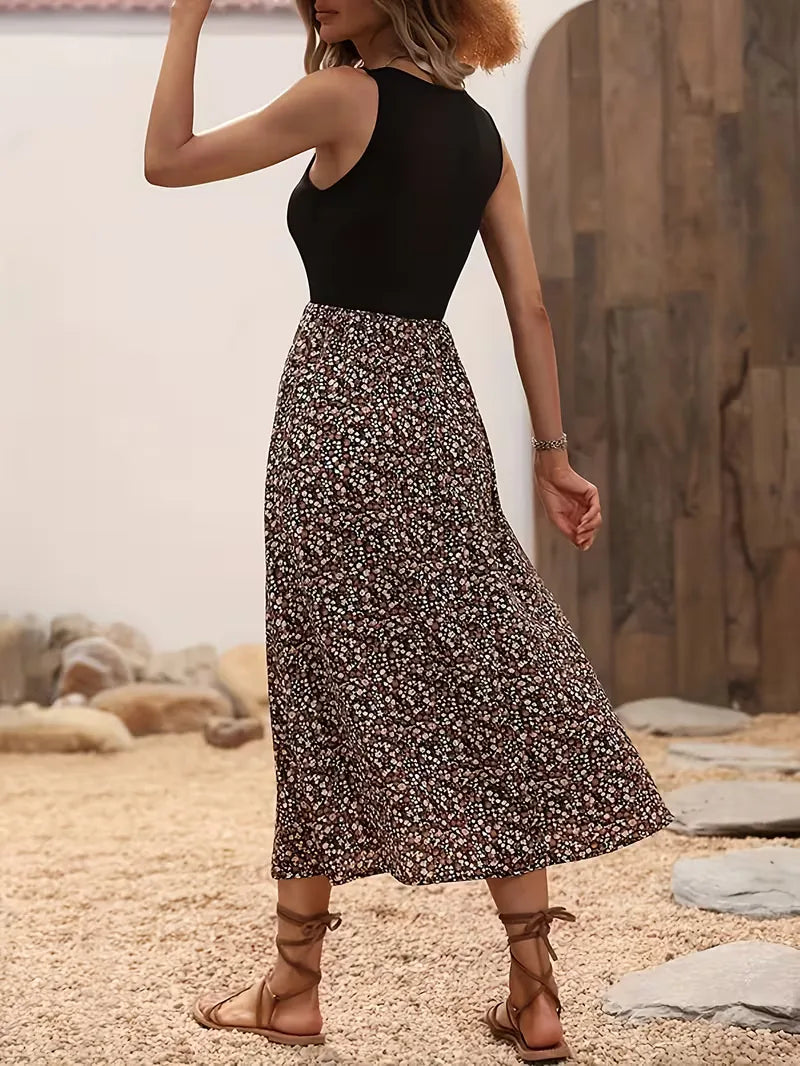 Patrycja sukienka maxi w kwiaty