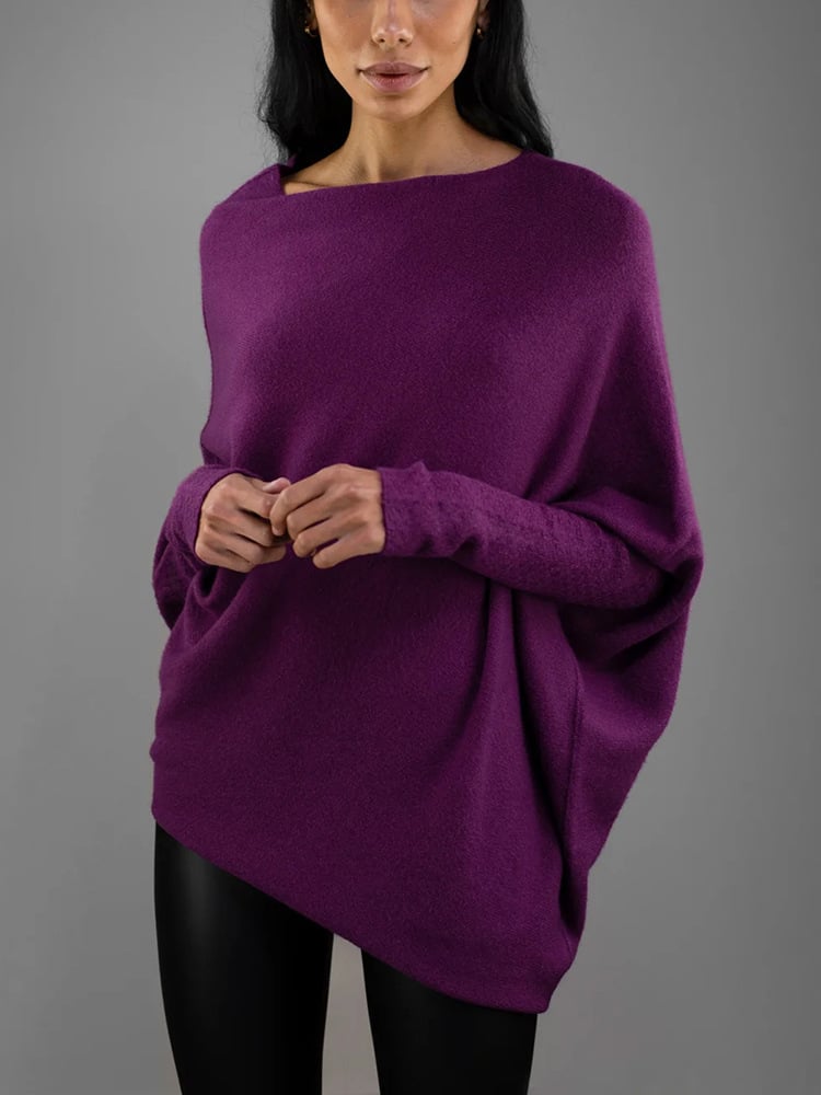 Tamara | Damski asymetryczny sweter cashmere
