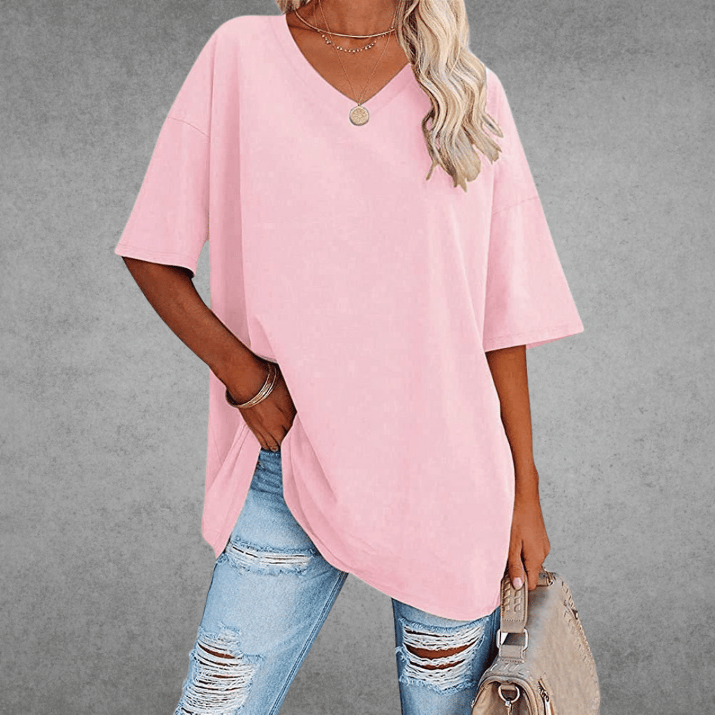 Damski T-shirt z dekoltem V
