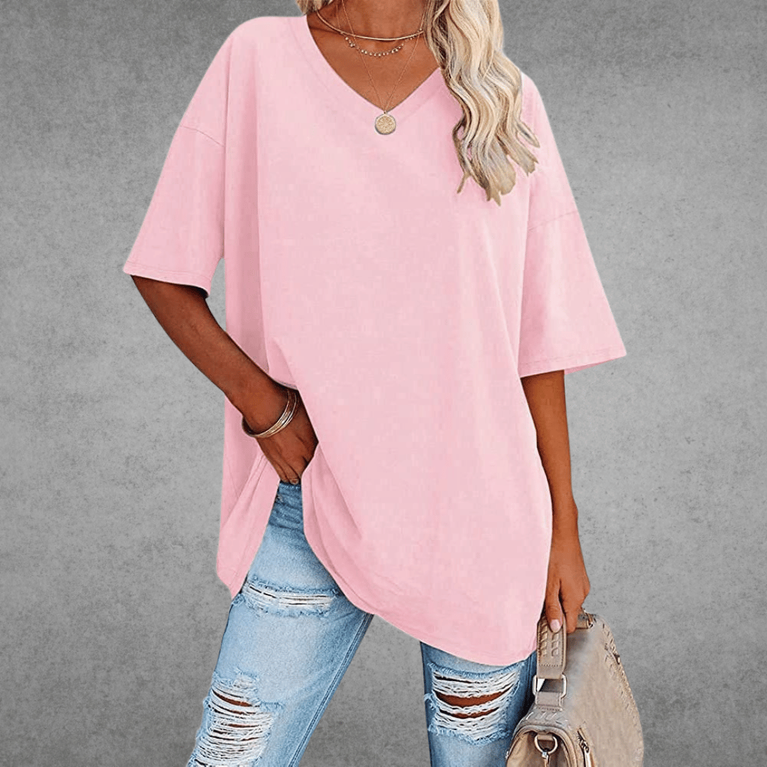 Damski T-shirt z dekoltem V