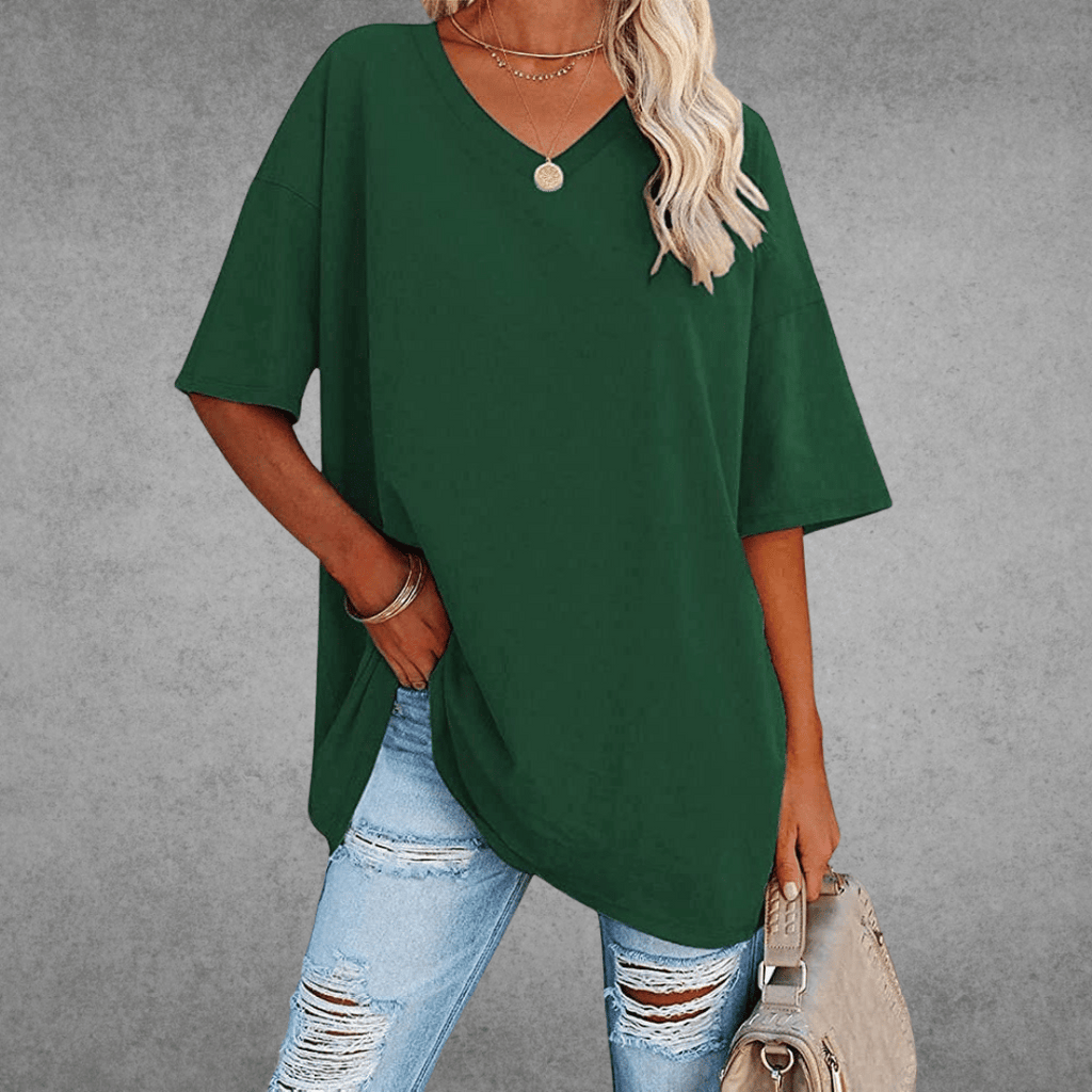 Damski T-shirt z dekoltem V