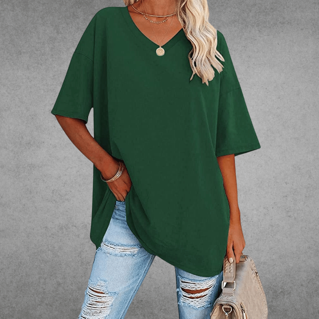 Damski T-shirt z dekoltem V