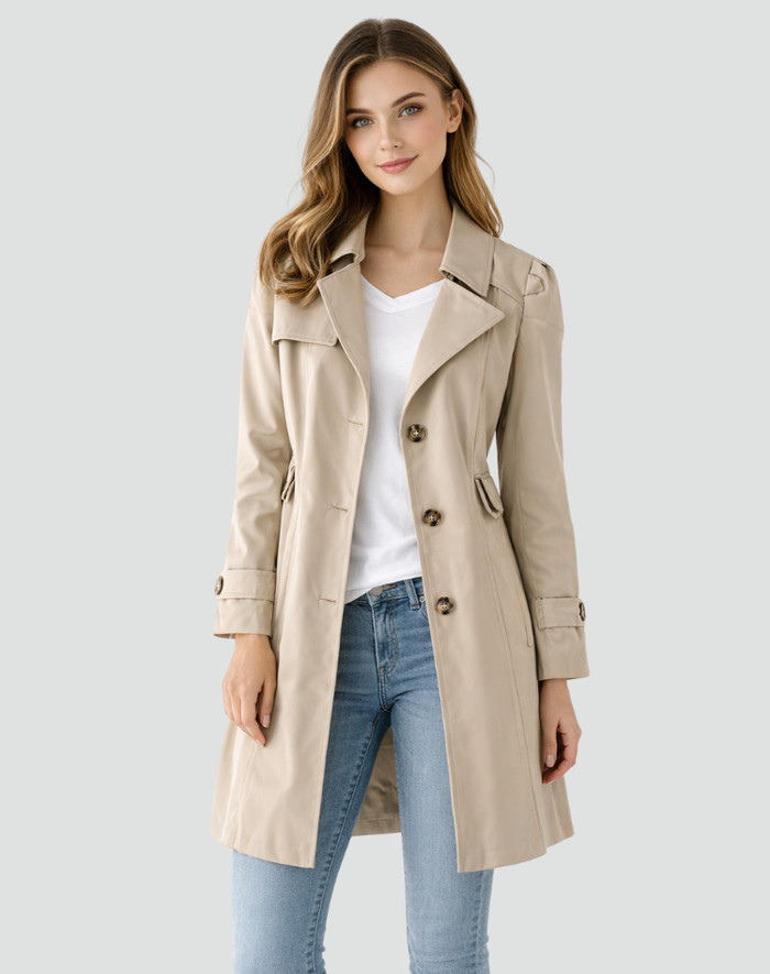 Emilia | Lekki Trencz Damski Slim Fit